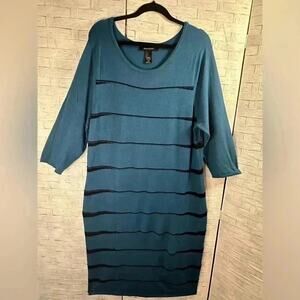 Ashley Stewart Womens Dress bodycon sweater career wear evening plus size